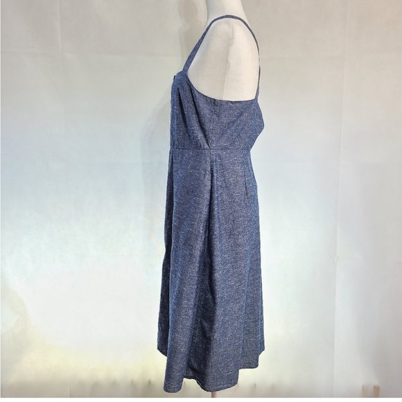 Madewell Chambray Tank Button Front Midi Dress, Size 8 - Picture 6 of 10